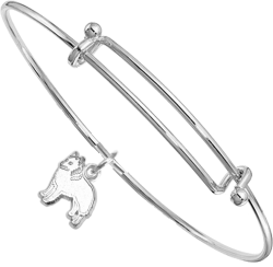 Sterling Silver Schipperke Charm on Bangle Bracelet