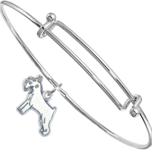 Sterling Silver Standard Schnauzer Charm on Bangle Bracelet