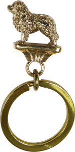 Solid Bronze Bernese Mountain Dog Key Ring