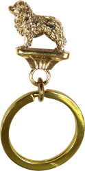Solid Bronze Bernese Mountain Dog Key Ring