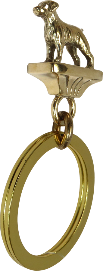 Solid Bronze Brittany Key Ring - Front View
