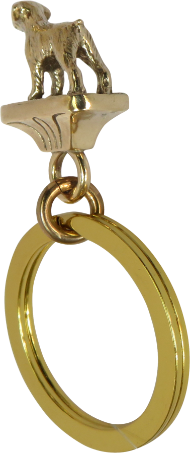 Solid Bronze Brittany Key Ring - Rear View