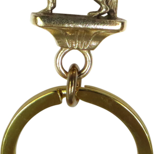 Solid Bronze German Shepherd Dog Key Ring