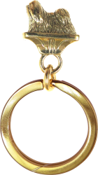 Solid Bronze Lhasa Apso Key Ring