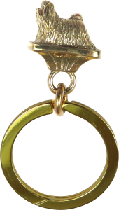 Solid Bronze Maltese Key Ring