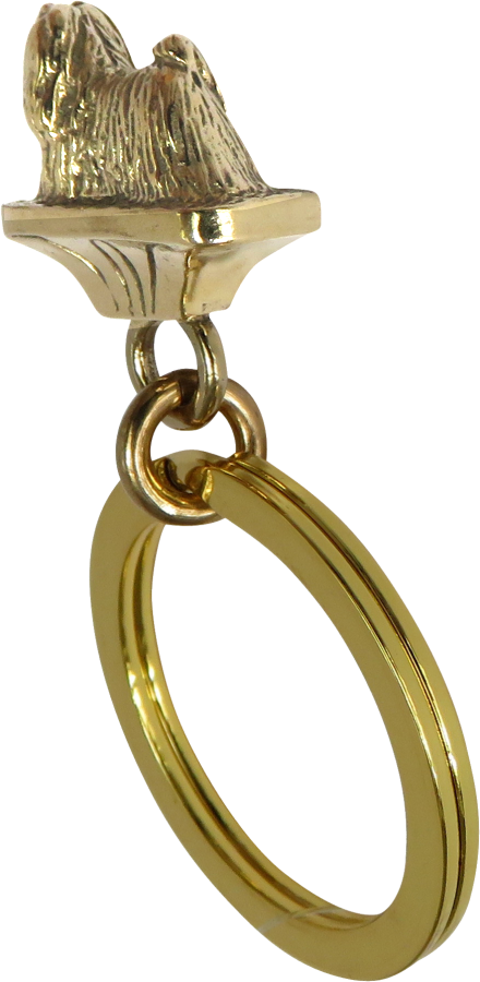 Solid Bronze Maltese Key Ring - Rear