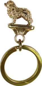 Solid Bronze Newfoundland Key Ring