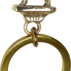 Solid Bronze Pug Key Ring