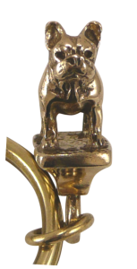 Solid Bronze French Bulldog Key Ring