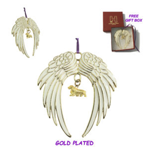 SUSSEX Gold Plated ANGEL WING Memorial Christmas Holiday Ornament