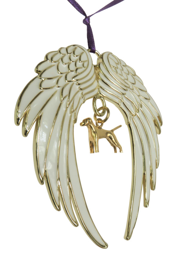 VIZSLA Gold Plated ANGEL WING Memorial Christmas Holiday Ornament