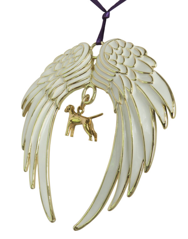 VIZSLA Gold Plated ANGEL WING Memorial Christmas Holiday Ornament